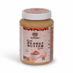 Crunchy peanut butter jar with elaichi flavor.