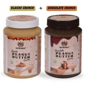 Best combo chocolate elaichi peanut butter 1kg duo pack with premium roasted peanuts