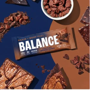 Chocolate Brownie Crunch Protein Bar - High Protein Plant-Based Energy Snack with Almond Butter, Pea Protein and Dark Chocolate
